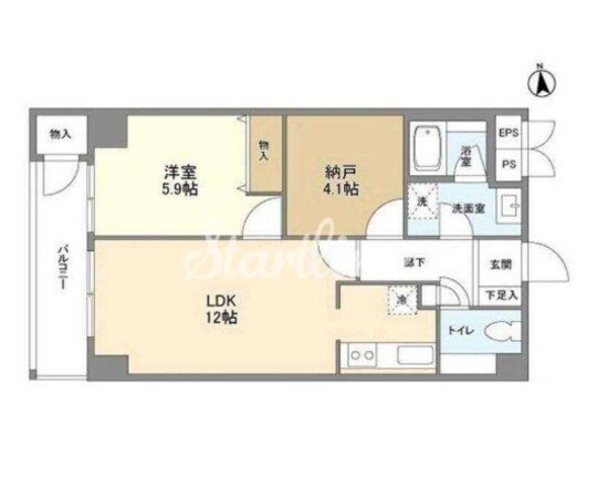カルチェ恵比寿の物件間取画像